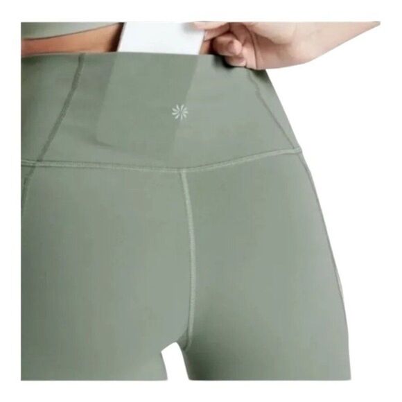 Athleta Salutation Stash Pocket Colorblock 7/8 Tight Green Plus Size 1X NWOT - Picture 3 of 9
